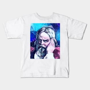 Snorri Sturluson Snowy Portrait | Snorri Sturluson Artwork 13 Kids T-Shirt